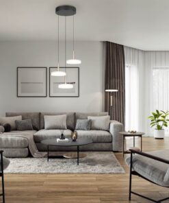 Κρεμαστό Φωτιστικό Ροζέτα με 3 Σποτ Καφέ+Λευκό Γυαλί CELESTE LED 22.5W 2250lm Step Dimmable 3000Κ Trio Lighting – 354930365