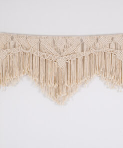 GloboStar® 35502 Μακραμέ Κουρτίνα Χειροποίητη Μπεζ Π200 x Υ200cm