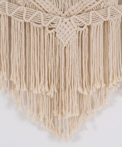 GloboStar® 35502 Μακραμέ Κουρτίνα Χειροποίητη Μπεζ Π200 x Υ200cm