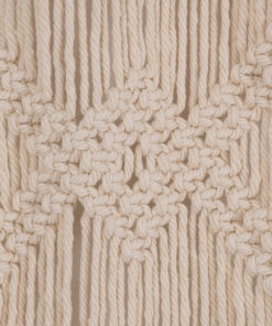 GloboStar® 35502 Μακραμέ Κουρτίνα Χειροποίητη Μπεζ Π200 x Υ200cm