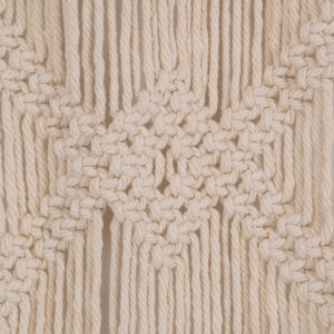 GloboStar® 35502 Μακραμέ Κουρτίνα Χειροποίητη Μπεζ Π200 x Υ200cm