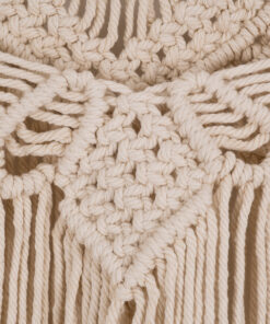 GloboStar® 35502 Μακραμέ Κουρτίνα Χειροποίητη Μπεζ Π200 x Υ200cm