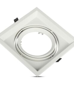 Χωνευτή Βάση 1xAR111 V-TAC Ρυθμιζόμενη Λευκή Αλουμίνιο – 3575