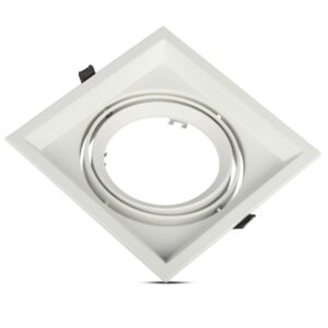 Χωνευτή Βάση 1xAR111 V-TAC Ρυθμιζόμενη Λευκή Αλουμίνιο – 3575