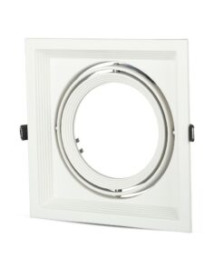 Χωνευτή Βάση 1xAR111 V-TAC Ρυθμιζόμενη Λευκή Αλουμίνιο – 3575