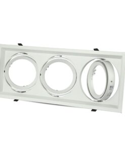 Χωνευτή Bάση 3xAR111 Λευκό Σώμα V-TAC – 3577