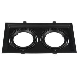 Χωνευτή βάση 2xAR111 Μαύρο σώμα V-TAC – 35821