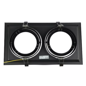 Χωνευτή βάση 2xAR111 Μαύρο σώμα V-TAC – 35821