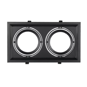 Χωνευτή βάση 2xAR111 Μαύρο σώμα V-TAC – 35821