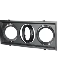 Χωνευτή βάση 3xAR111 Μαύρο σώμα V-TAC – 35831