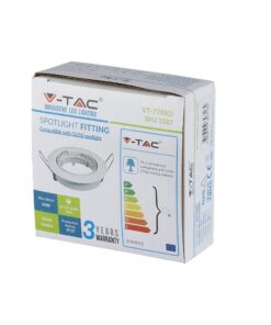 Σποτ φωτιστικό V-TAC, συμβατό με λάμπες GU10, 35W, IP20 προστασία, τριετής εγγύηση.