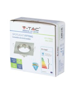 Καλούπι προβολέα V-TAC VT-779SQ για σποτ GU10, 35W, IP20, με 3ετή εγγύηση. Κατάλληλο για εσωτερική χρήση.