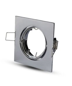 Τετράγωνο χωνευτό σποτ φωτισμού σε νίκελ ματ φινίρισμα, κατάλληλο για εσωτερικό χώρο.