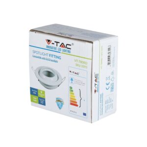 Συσκευασία φωτιστικού σποτ V-TAC VT-780RD, συμβατό με GU10, ισχύς 35W, προστασία IP20.