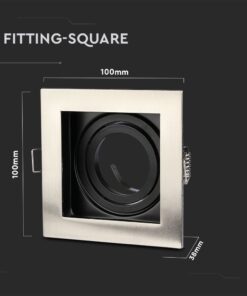 Τετράγωνο πλαίσιο φωτιστικού αλουμινίου, 100x100mm, για τοποθέτηση σε οροφή. Κατάλληλο για μοντέρνα διακόσμηση.