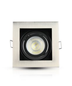 Τετράγωνο σποτ οροφής αλουμινίου, περιστρεφόμενο LED, μοντέρνος σχεδιασμός φωτισμού εσωτερικού χώρου.