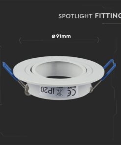Σποτ φωτιστικό οροφής IP20, λευκό, διαστάσεις Ø91mm και ύψος 25mm για εσωτερική χρήση.