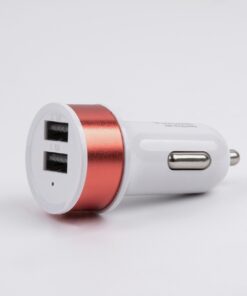 Globostar® S-90991 Ροζ Φορτιστής Αυτοκινήτου DC 12-24V με 2 Εξόδους USB DC 5V 1.0Α & 2.1A