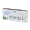 Στεφάνη Spot GU10 VT-784RD V-TAC, θέση για 3 λαμπτήρες, ασημί, ισχύς 35W, προστασία IP20.