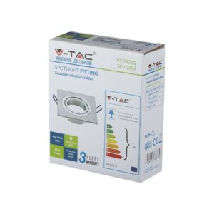 Σποτ οροφής GU10, αλουμίνιο, 35W, τετράγωνο, V-TAC VT-782SQ, ενεργειακή κλάση A+.