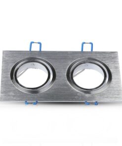 Διπλό σποτ αλουμινίου για ενσωματωμένη τοποθέτηση φωτιστικών. Μοντέρνος σχεδιασμός, ιδανικό για εσωτερικούς χώρους.