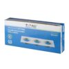 Τριπλή βάση σποτ V-TAC VT-784SQ για GU10, λευκό χρώμα, εξοικονόμηση ενέργειας 80%, εγγύηση 2 χρόνια.