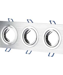 Τρίπλο σποτ αλουμινίου για χωνευτή τοποθέτηση, ιδανικό για μοντέρνο φωτισμό εσωτερικού χώρου.