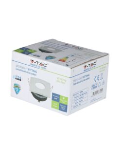 V-TAC σποτ φωτισμού λευκό, τετράγωνο, με IP54 προστασία, για λάμπες GU10, υλικό αλουμίνιο, ισχύς 35W, SKU 3615.