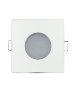 Τετράγωνο σποτ αλουμινίου, λευκό χρώμα, ιδανικό για κρυφό φωτισμό οροφής σε χώρους οικιακής και επαγγελματικής χρήσης.