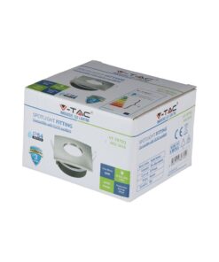 Σποτ οροφής V-TAC GU10, IP54, νίκελ, 35W, τετράγωνο, για εσωτερικό φωτισμό με σύγχρονο στυλ.