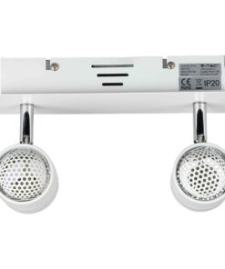 Φωτιστικό – Βάση Σποτ 2xGU10 V-TAC Οροφής – Τοίχου Λευκή – 3618