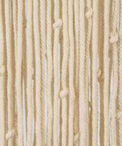 GloboStar® 36205 UGANDA Καπέλο Φωτιστικού Boho – Μακραμέ Πλεκτό Χειροποίητο Μπεζ Υφασμάτινο με Σχοινί Φ25 x Υ70cm