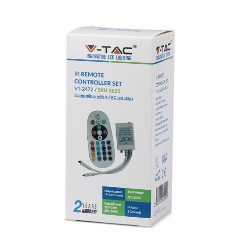 LED Controller RGB Υπερύθρων Με Χειριστήριο 72W/144W V-TAC – 3625