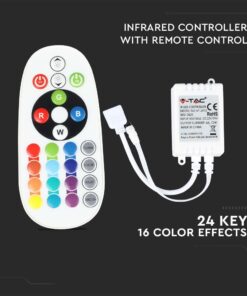 LED Controller RGB Υπερύθρων Με Χειριστήριο 72W/144W V-TAC – 3625