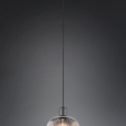 Κρεμαστό Μονόφωτο Μαύρο Ματ & Γυαλί TARIFA 1xE27 Trio Lighting – 362800132