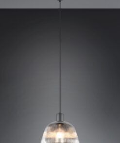 Κρεμαστό Μονόφωτο Μαύρο Ματ & Γυαλί TARIFA 1xE27 Trio Lighting – 362800132