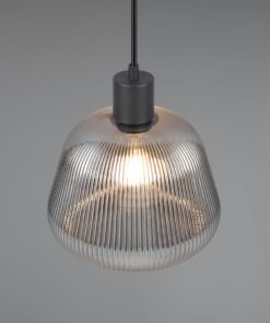 Κρεμαστό Μονόφωτο Μαύρο Ματ & Γυαλί TARIFA 1xE27 Trio Lighting – 362800132