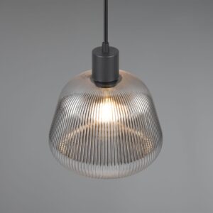 Κρεμαστό Μονόφωτο Μαύρο Ματ & Γυαλί TARIFA 1xE27 Trio Lighting – 362800132