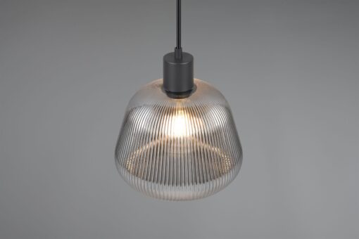 Κρεμαστό Μονόφωτο Μαύρο Ματ & Γυαλί TARIFA 1xE27 Trio Lighting – 362800132
