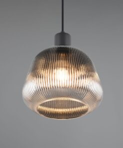 Κρεμαστό Μονόφωτο Μαύρο Ματ & Γυαλί TARIFA 1xE27 Trio Lighting – 362800132