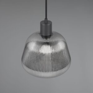 Κρεμαστό Μονόφωτο Μαύρο Ματ & Γυαλί TARIFA 1xE27 Trio Lighting – 362800132