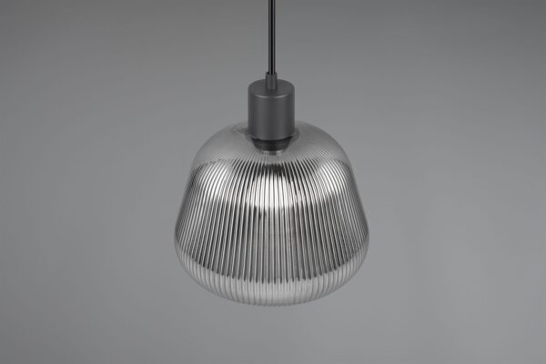 Κρεμαστό Μονόφωτο Μαύρο Ματ & Γυαλί TARIFA 1xE27 Trio Lighting – 362800132