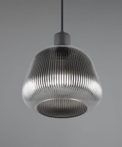 Κρεμαστό Μονόφωτο Μαύρο Ματ & Γυαλί TARIFA 1xE27 Trio Lighting – 362800132