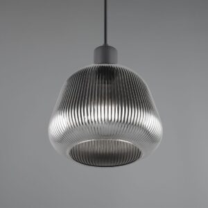 Κρεμαστό Μονόφωτο Μαύρο Ματ & Γυαλί TARIFA 1xE27 Trio Lighting – 362800132