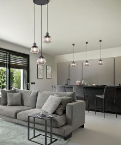Κρεμαστό Μονόφωτο Μαύρο Ματ & Γυαλί TARIFA 1xE27 Trio Lighting – 362800132