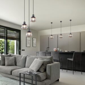 Κρεμαστό Μονόφωτο Μαύρο Ματ & Γυαλί TARIFA 1xE27 Trio Lighting – 362800132
