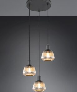 Κρεμαστό Πολύφωτο Ροζέτα Ματ & Γυαλί TARIFA 3xE27 Trio Lighting – 362830332