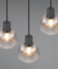 Κρεμαστό Πολύφωτο Ροζέτα Ματ & Γυαλί TARIFA 3xE27 Trio Lighting – 362830332
