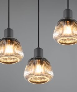 Κρεμαστό Πολύφωτο Ροζέτα Ματ & Γυαλί TARIFA 3xE27 Trio Lighting – 362830332