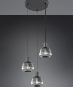 Κρεμαστό Πολύφωτο Ροζέτα Ματ & Γυαλί TARIFA 3xE27 Trio Lighting – 362830332